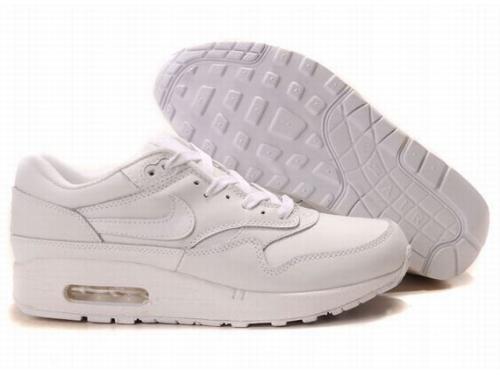 Nike Air Max 1 Men All White Running Shoes Norway